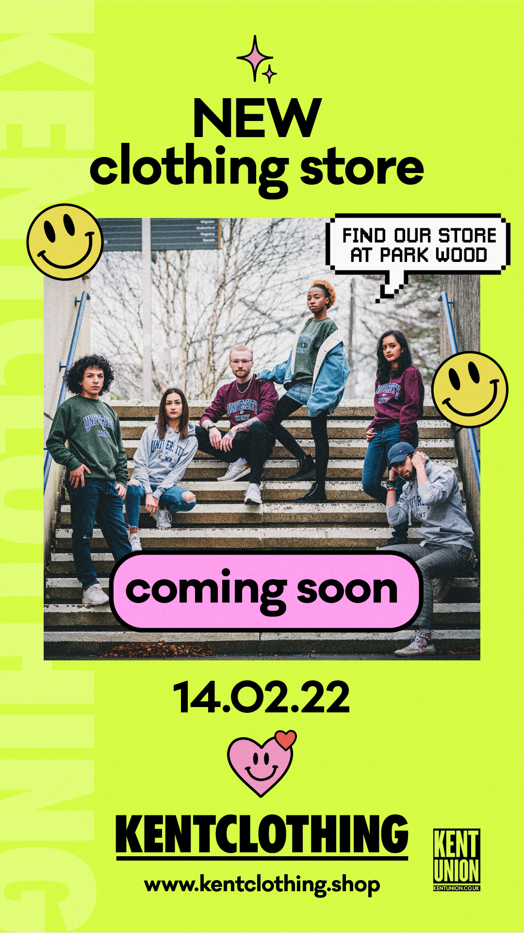 A Kent Clothing launch party poster